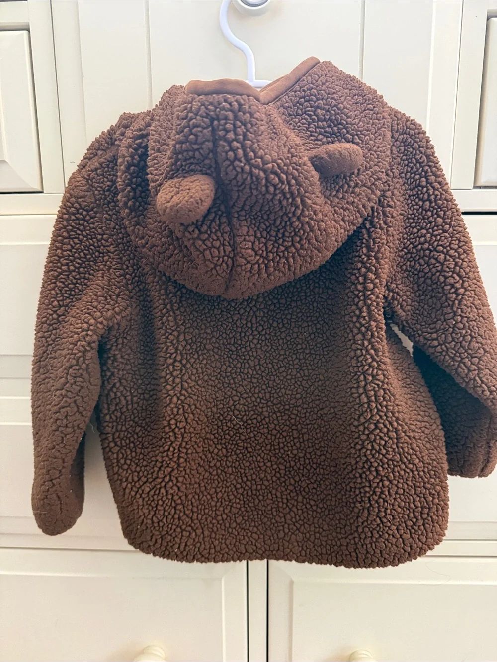 H&M Brown Teddy Sherpa Hooded Jacket with Ear Accents